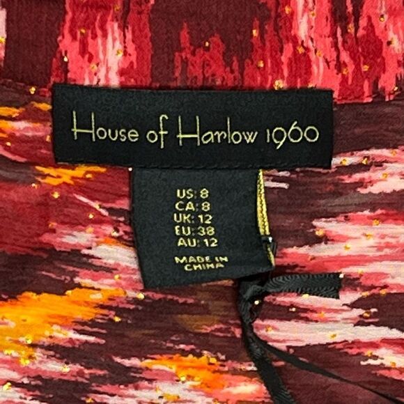 House of Harlow 1960 REVOLVE NWT long sleeve boho mini dress size 8 - Picture 15 of 16